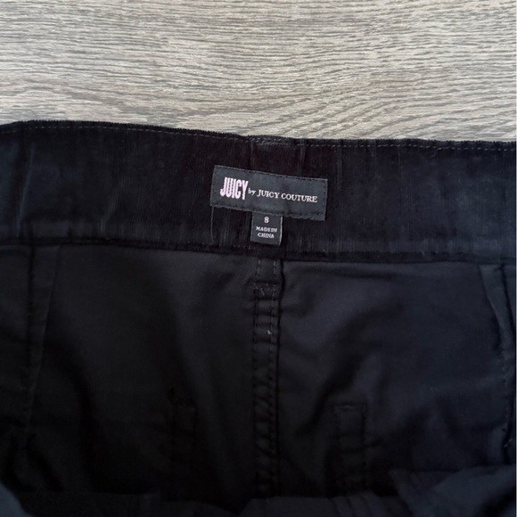 Juicy Couture California Skinny‎ Pull-On Corduroy Pants - Size 8 - Black - NWT - Picture 6 of 10